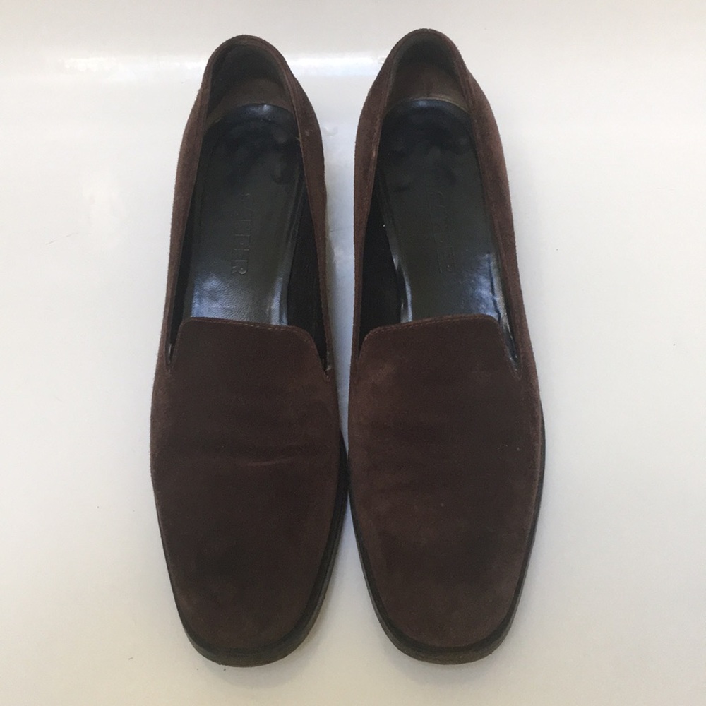 Jil Sander Brown Suede Loafers